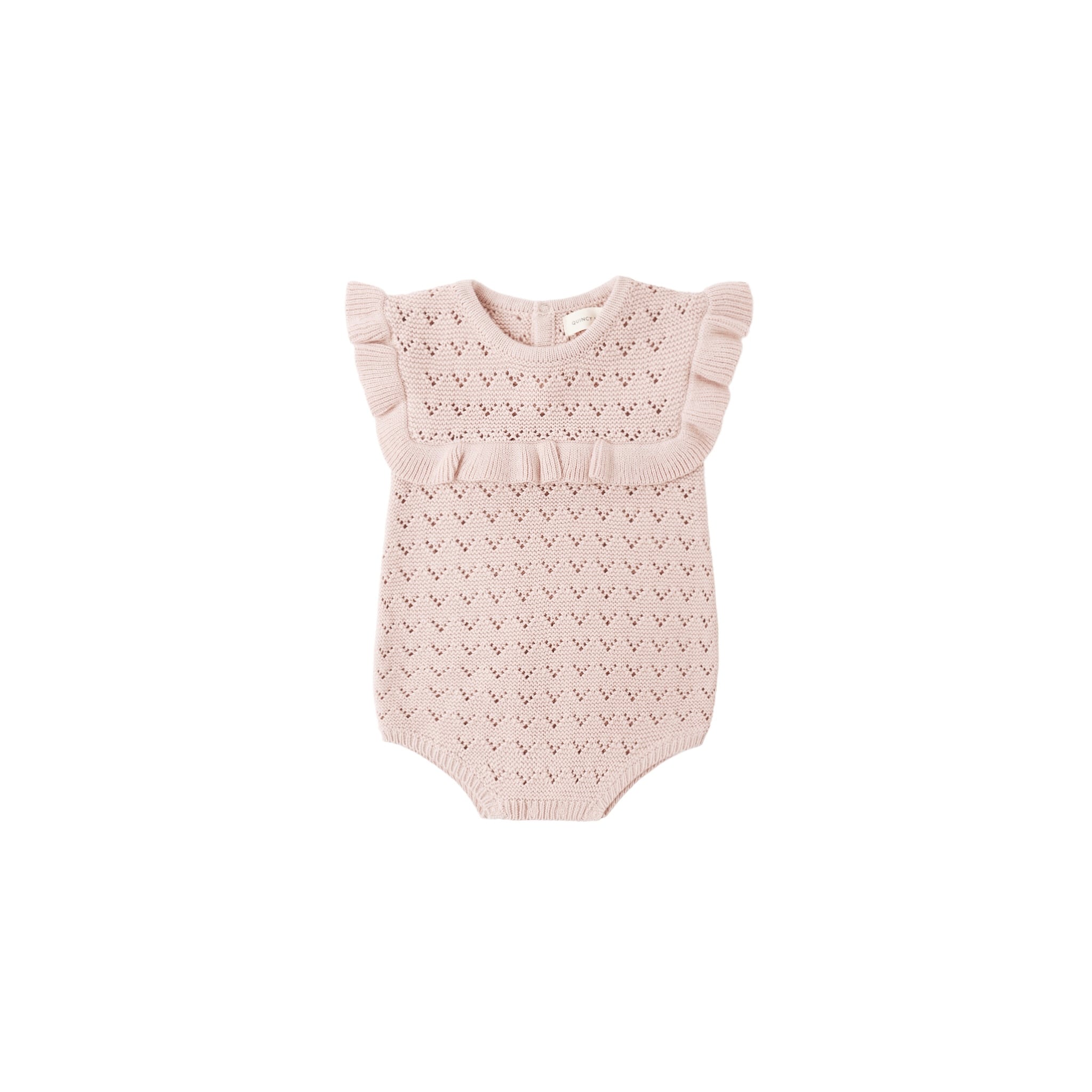 Quincy Mae(クインシーメイ) / 26ss POINTELLE RELAXED BUBBLE ROMPER / BLUSH / 6-12M・12-18M