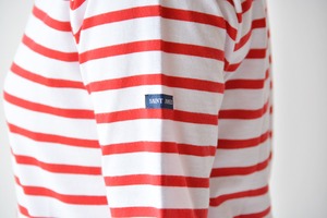 セントジェームス SAINT JAMES 薄手ボーダーシャツ半袖(PIRIAC)NEIGE/TULIPE T1