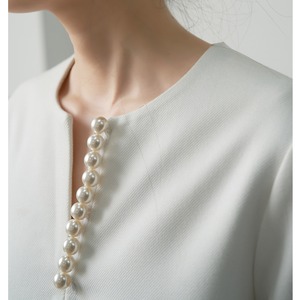 Pearl bijou elegant tops《2color》