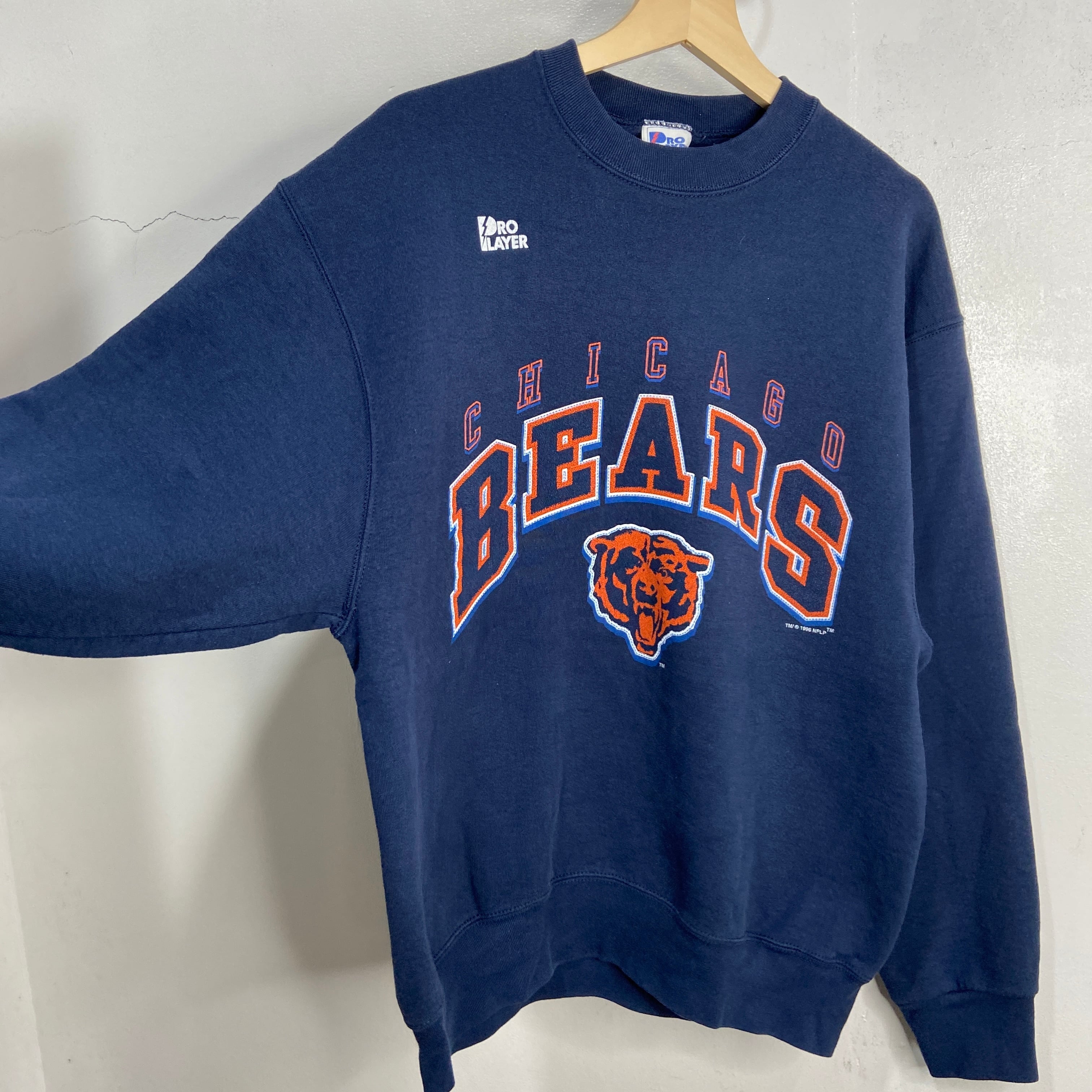 USA製★NFLベアーズ 刺繡ロゴ 紺色 XL スウェット トレーナー 90s