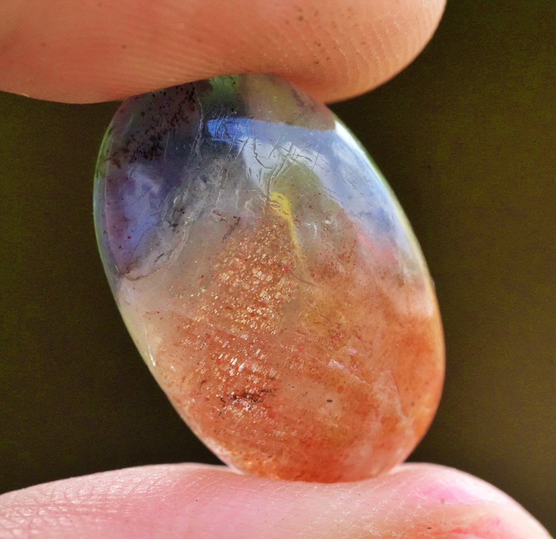 高品質☆アイオライトサンストーン s1577 | Funky garuda Stone