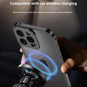 ◆iPhone 16/15/14/13/Pro/Pro Max/Plus/e◆Lock Metal Frame + Camera Cover Case / ロック メタルフレーム + カメラ カバー スマホケース