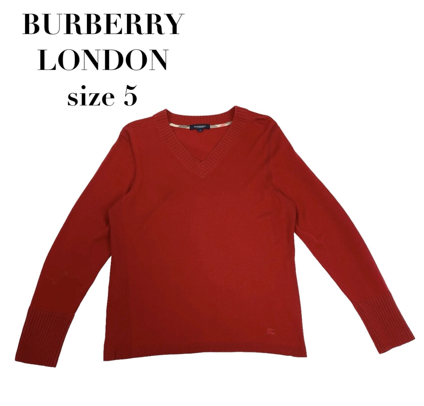 中古 バーバリーロンドン BURBERRY LONDON 長袖 Vネック ニット