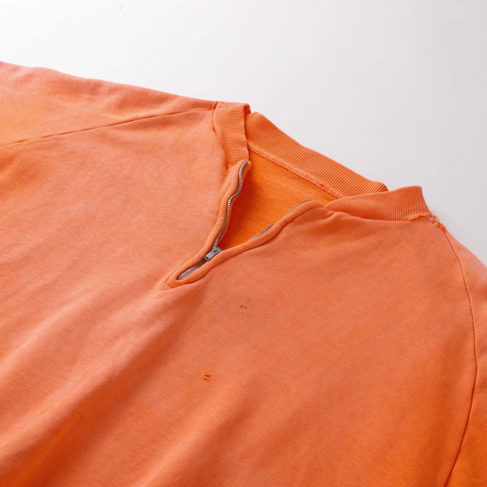 希少】50s special vintage s/s raglan sweat shirt half zip fade