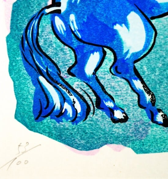 佐川美代太郎 「遠い音」エディションサイン入り版画 佐川美代太郎