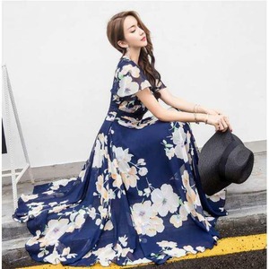 ★送料無料★11号☆花柄シフォンロングワンピ－ス(OPN3143)