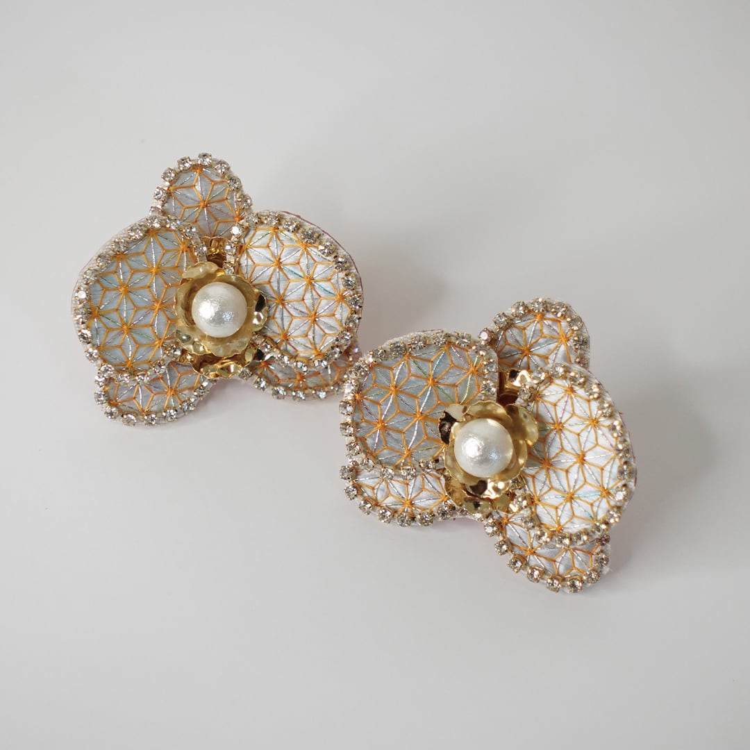 【蘭】麻の葉文様刺繍/【Orchid】Asa-no-ha pattern embroidery