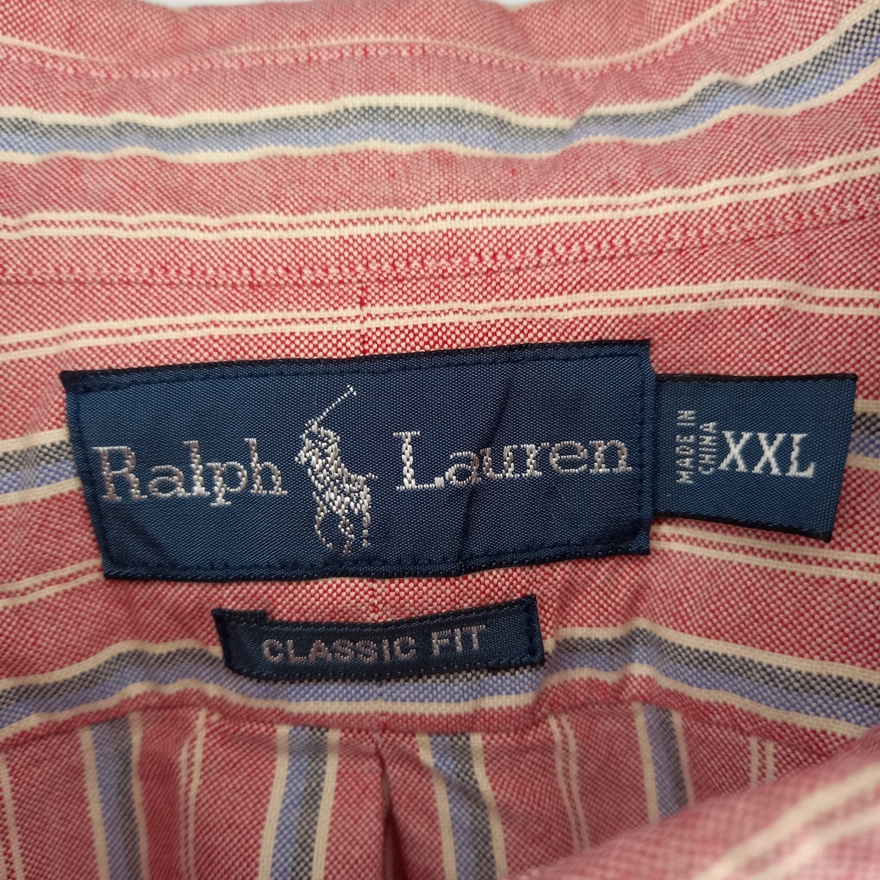 ラルフローレン　BDシャツ　長袖　ボタンダウン　刺繍　カラーポニー　ストライプ
