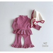 韓国子供服 / 26winter / my bebe / プチ切り替えパンツ / キッズ / 冬服 *XS~XL*
