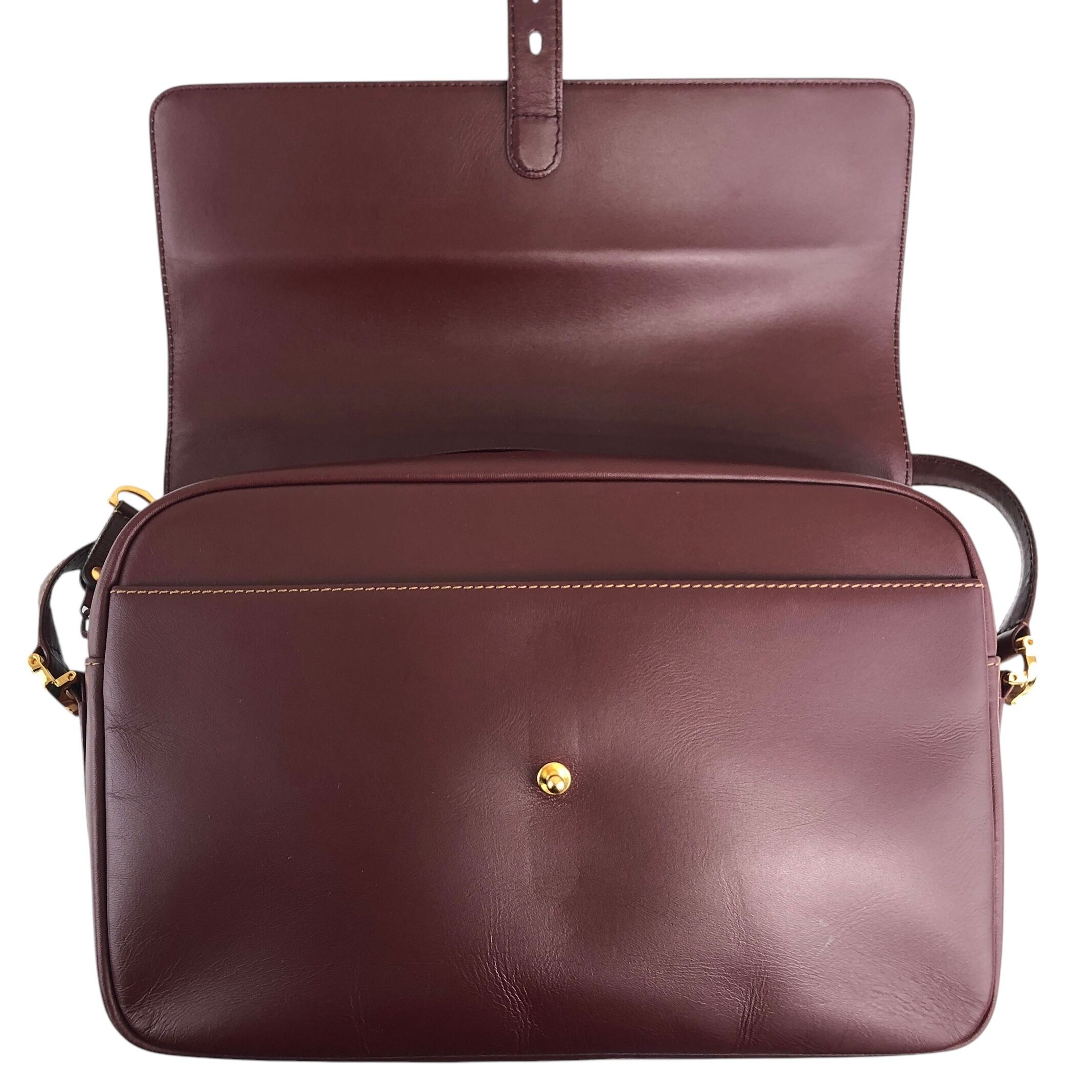 Cartier カルティエ マストライン ショルダーバッグ ボルドー レザー