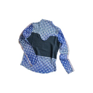 【BANSAN】BANSAN Motif Print Top (BLUE)