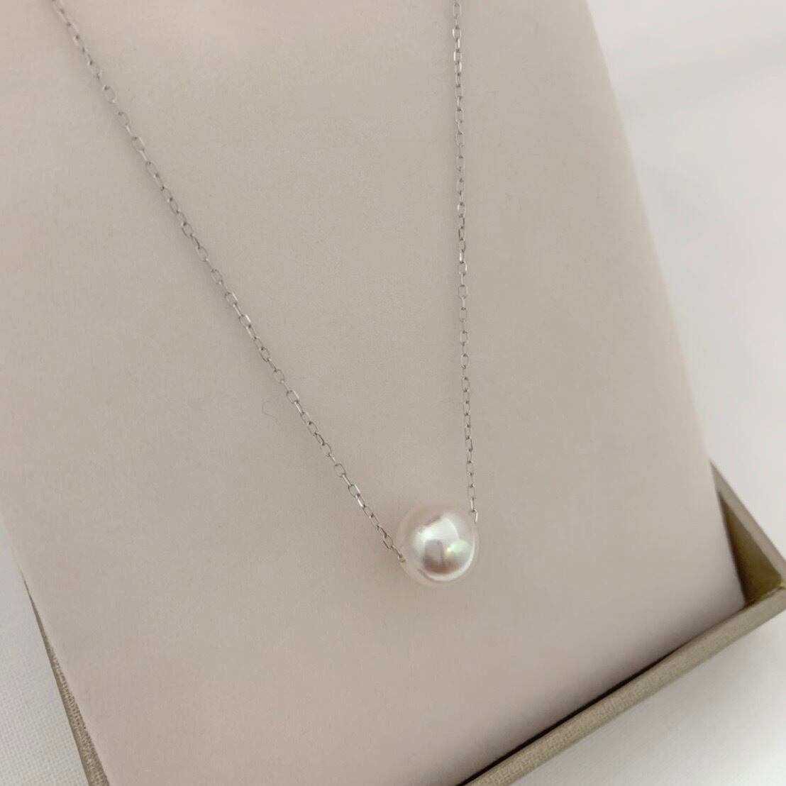 一粒パールネックレス プラチナ | LAPAGE Bijoux
