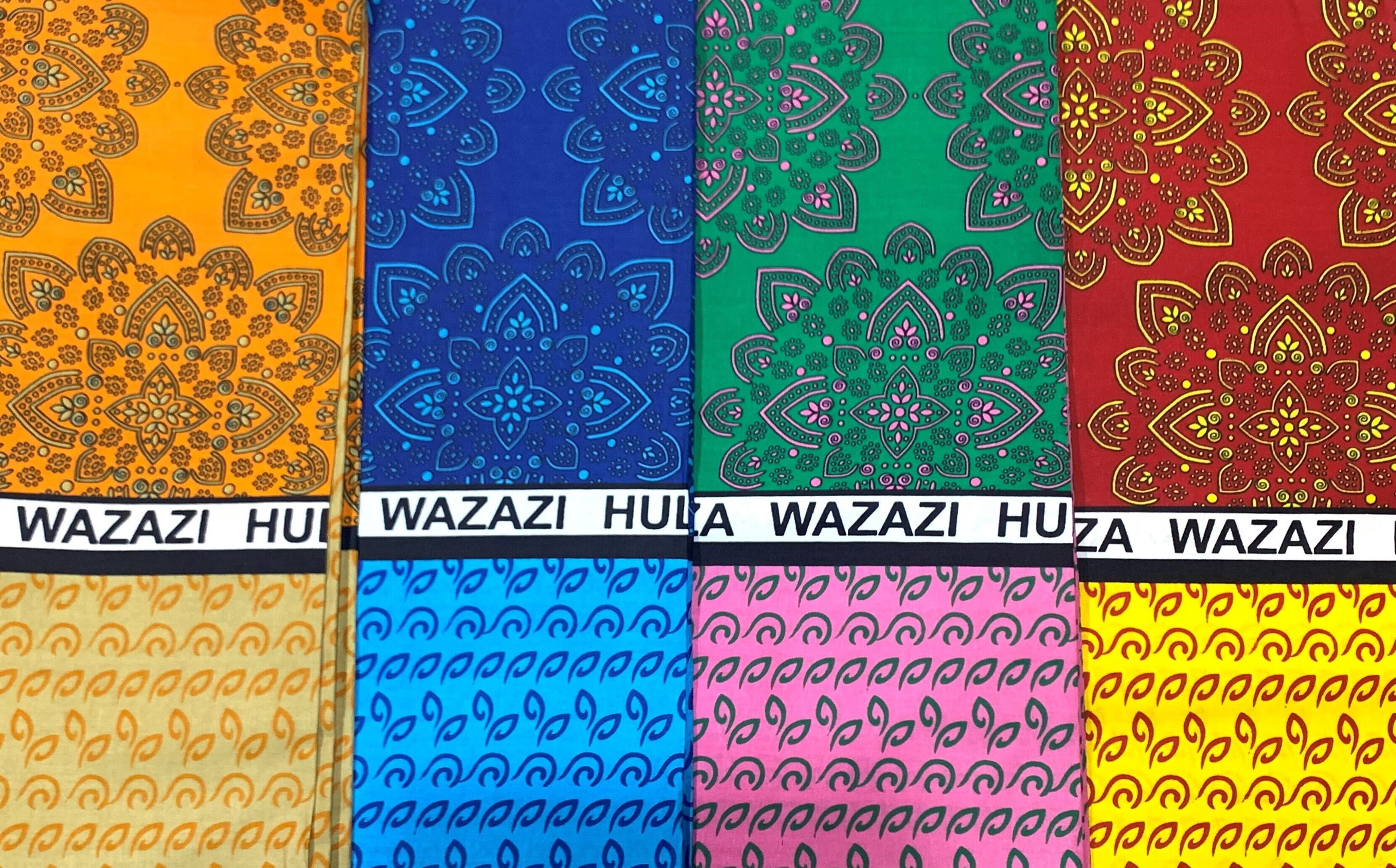 カンガ布  ファブリック（オレンジ）