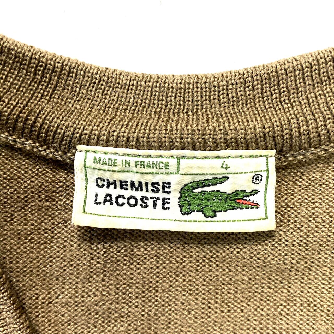 70~80年代 LACOSTE ラコステ Vネック ウールニットセーター 4