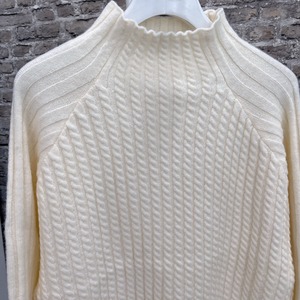 ホワイト縄編みセータープ最強プチプラ