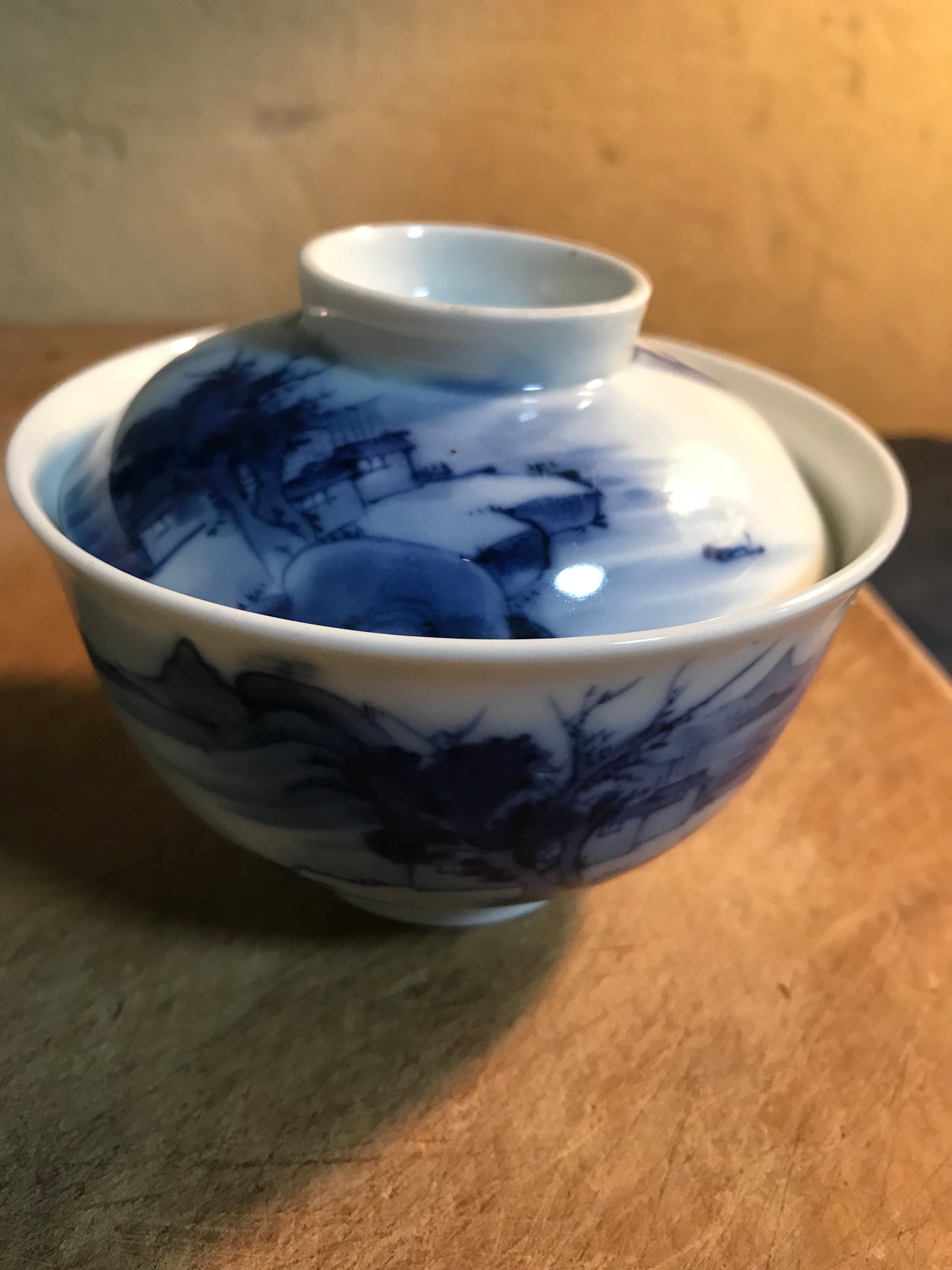 深川製磁 花丸紋 ぐい呑 珍味 小鉢 5点 染錦花丸紋