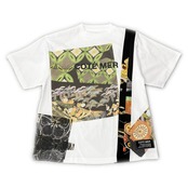 【tshirts193】M size KIMONO & print T-SHIRTS white