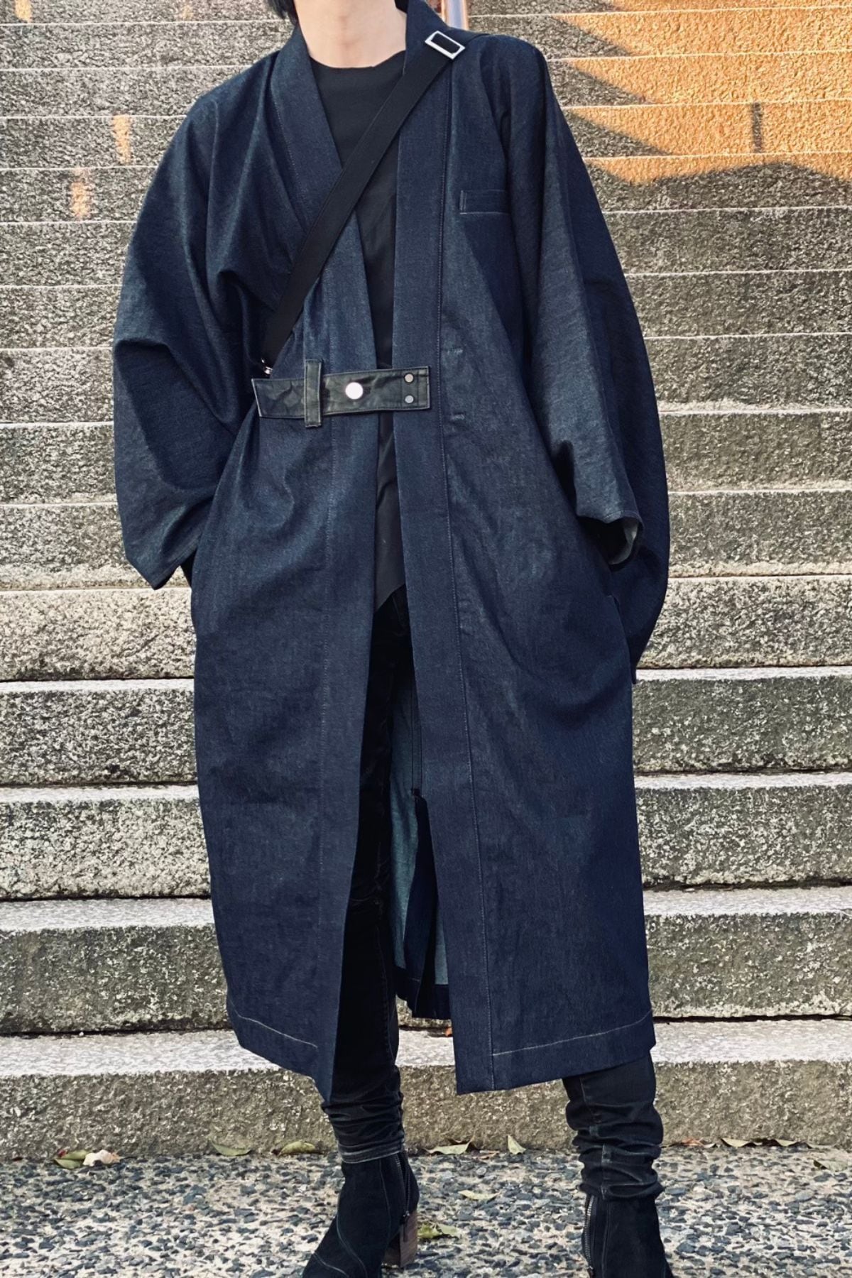 福岡TRUM 羽織り 極数量限定】艶藍羽織 / HAORI｜岡山デニム × アリゾナレザー｜和と洋