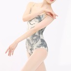 グレーマーブル キャミソールレオタード L1215
