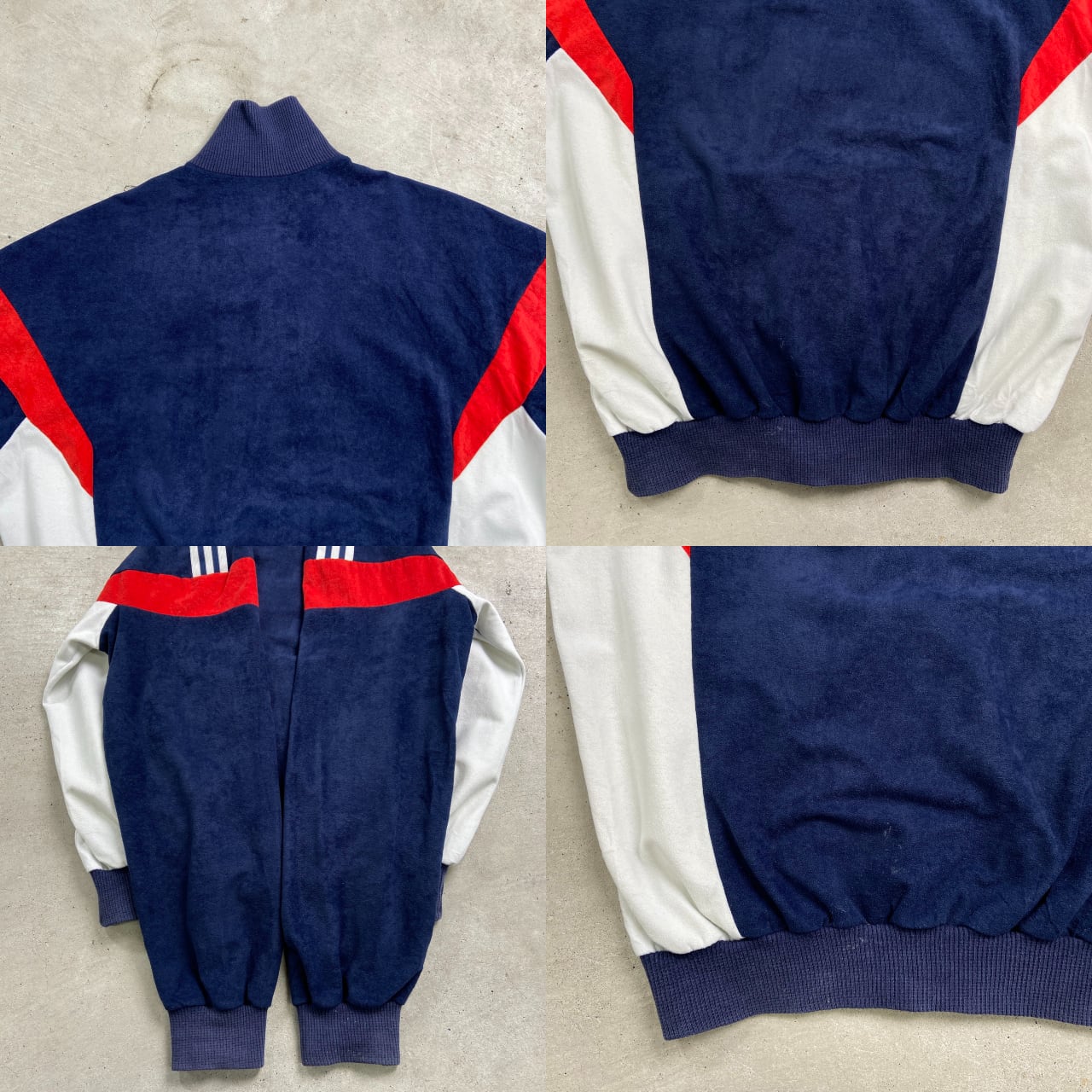 70年代 フランス製 adidas アディダス ベロアジャージ トラック