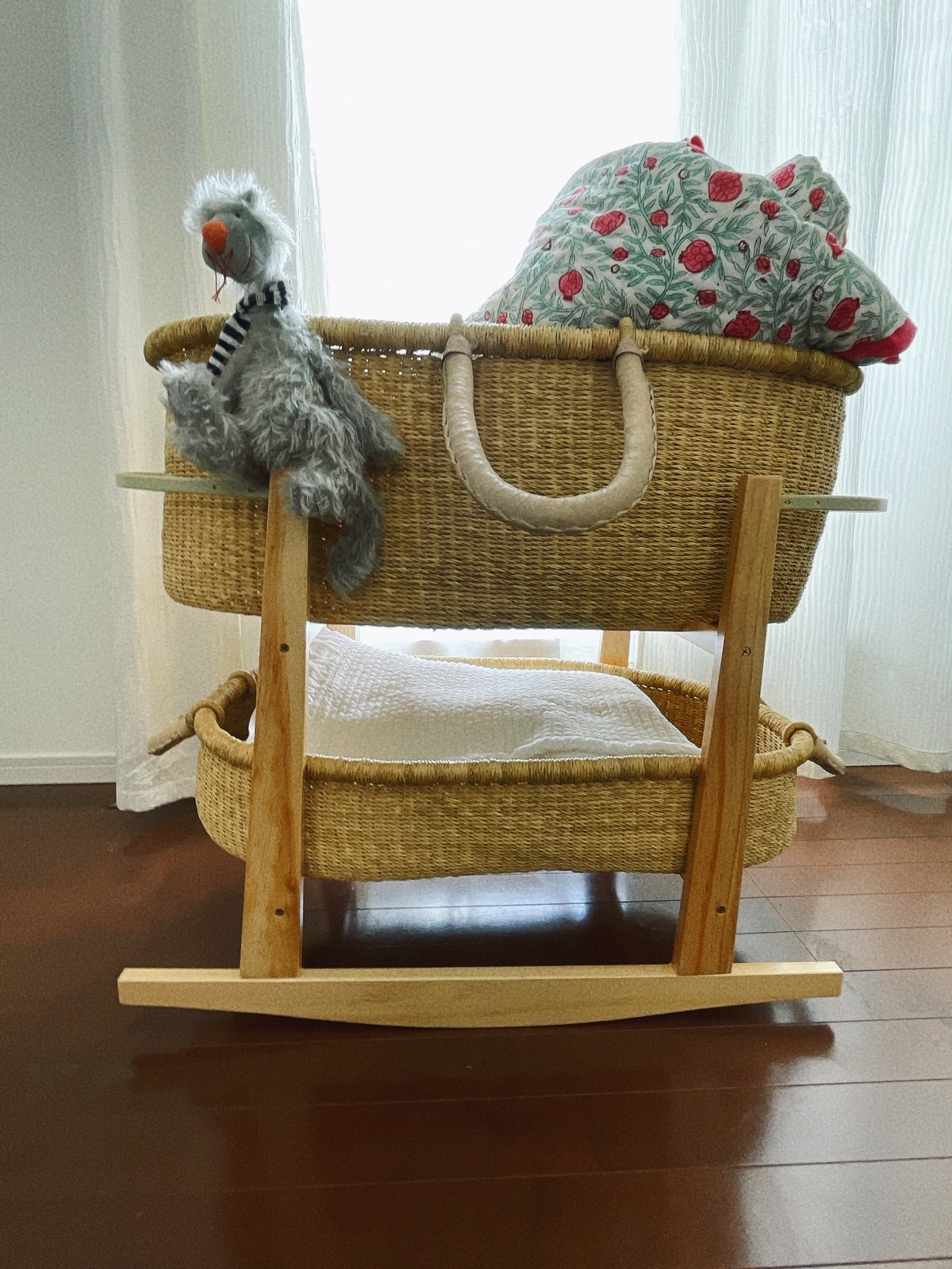クーファンスタンド Moses Basket Stand (Natural) passionate インドブロックキルト