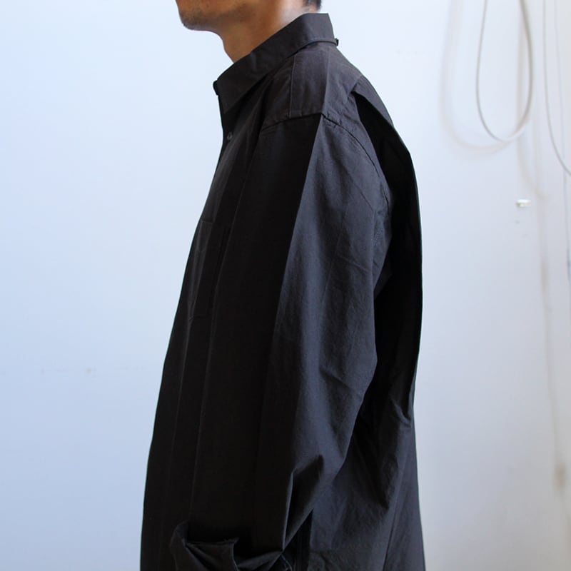 ENDS and MEANS/エンズアンドミーンズ Aldous Shirts (Dark Chocolate
