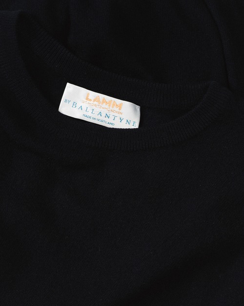 [90's] "LAMM by BALLANTYNE" Pure Cashmere Crew Neck Sweater (Made in Scotland)