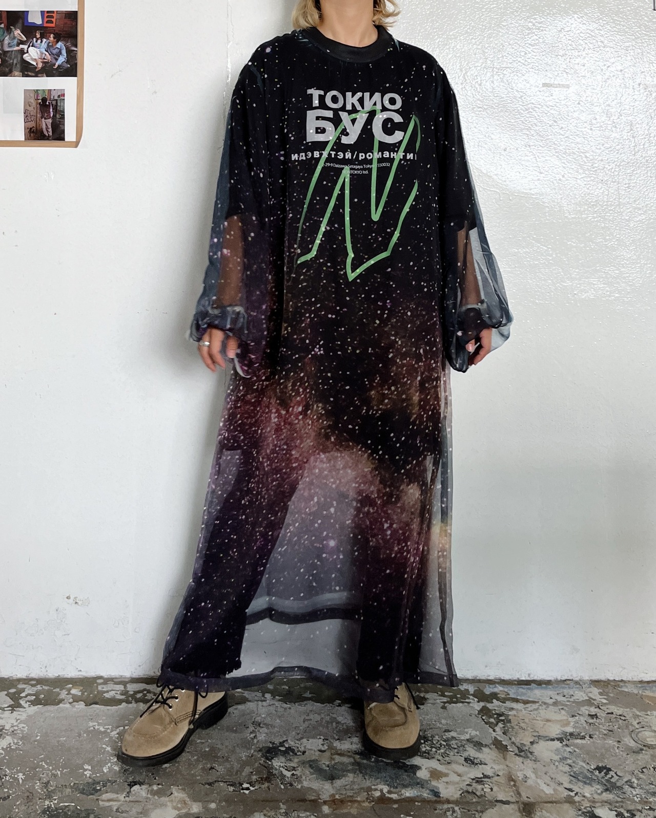 NON TOKYO ノントーキョー / DIRECT PRINT SHEER ONE-PIECE / AURORA 