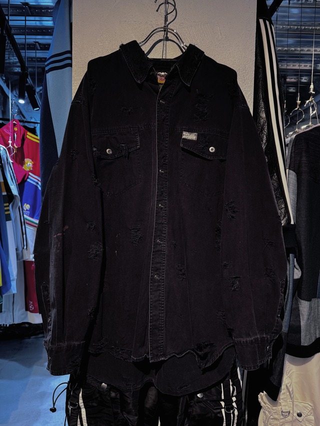 “Harley-Davidson” boro custom black denim shirt