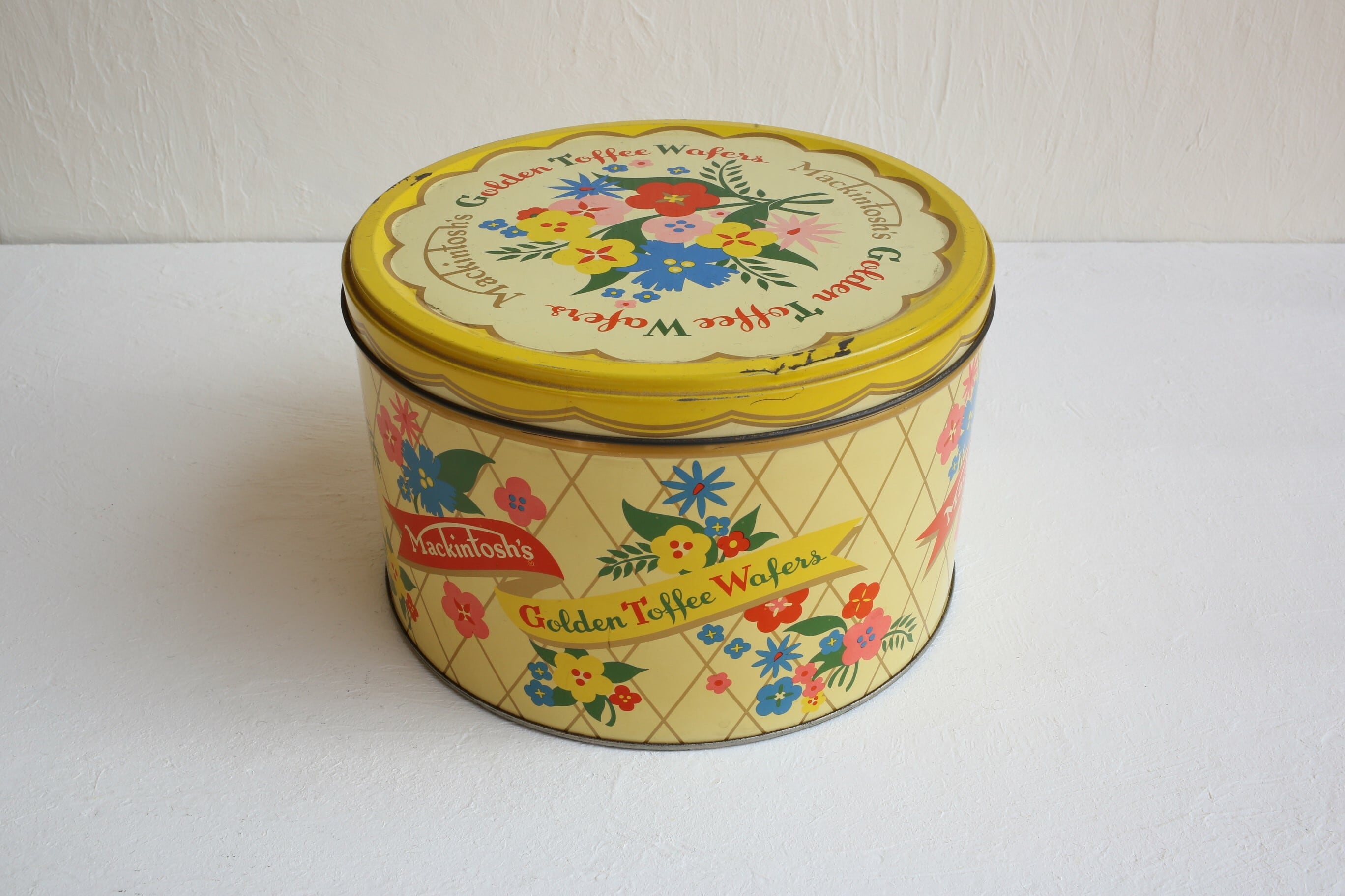 イギリス アンティーク ヴィンテージ TOFFEE 缶 Mackintosh社 特大
