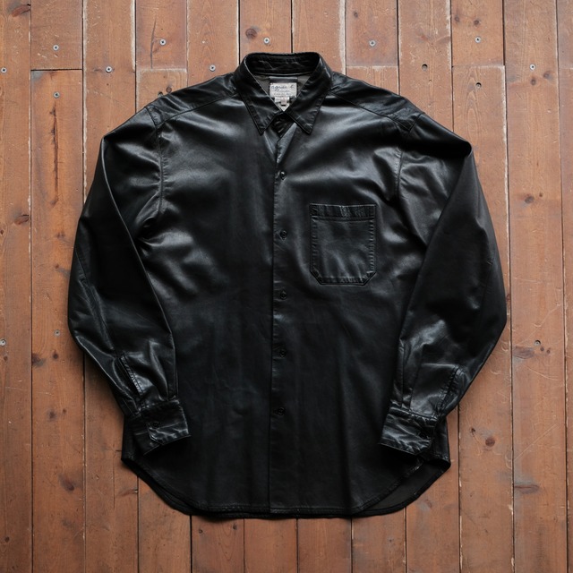 agnes b. HOMME MADE IN FRANCE  SHEEP LEATHER SHIRT