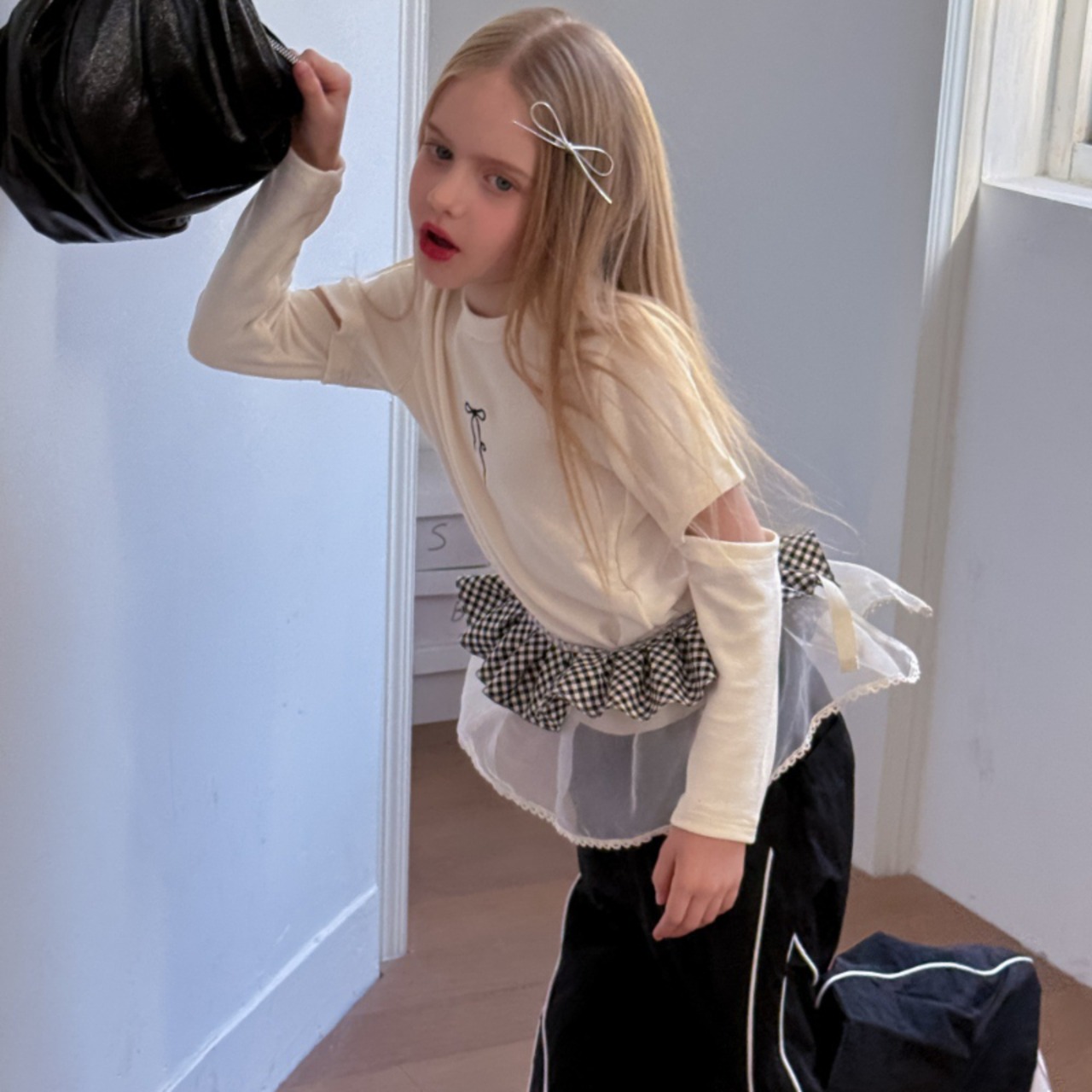 夏アートラインカジュアルパンツ