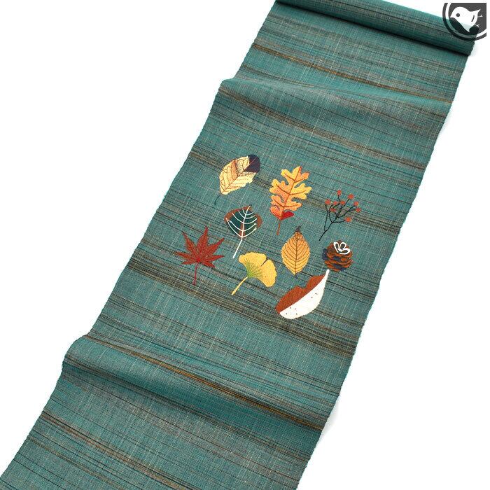 名古屋帯]西陣織 刺繍 錦秋の香 九寸帯 正絹 日本製(商品番号:21644