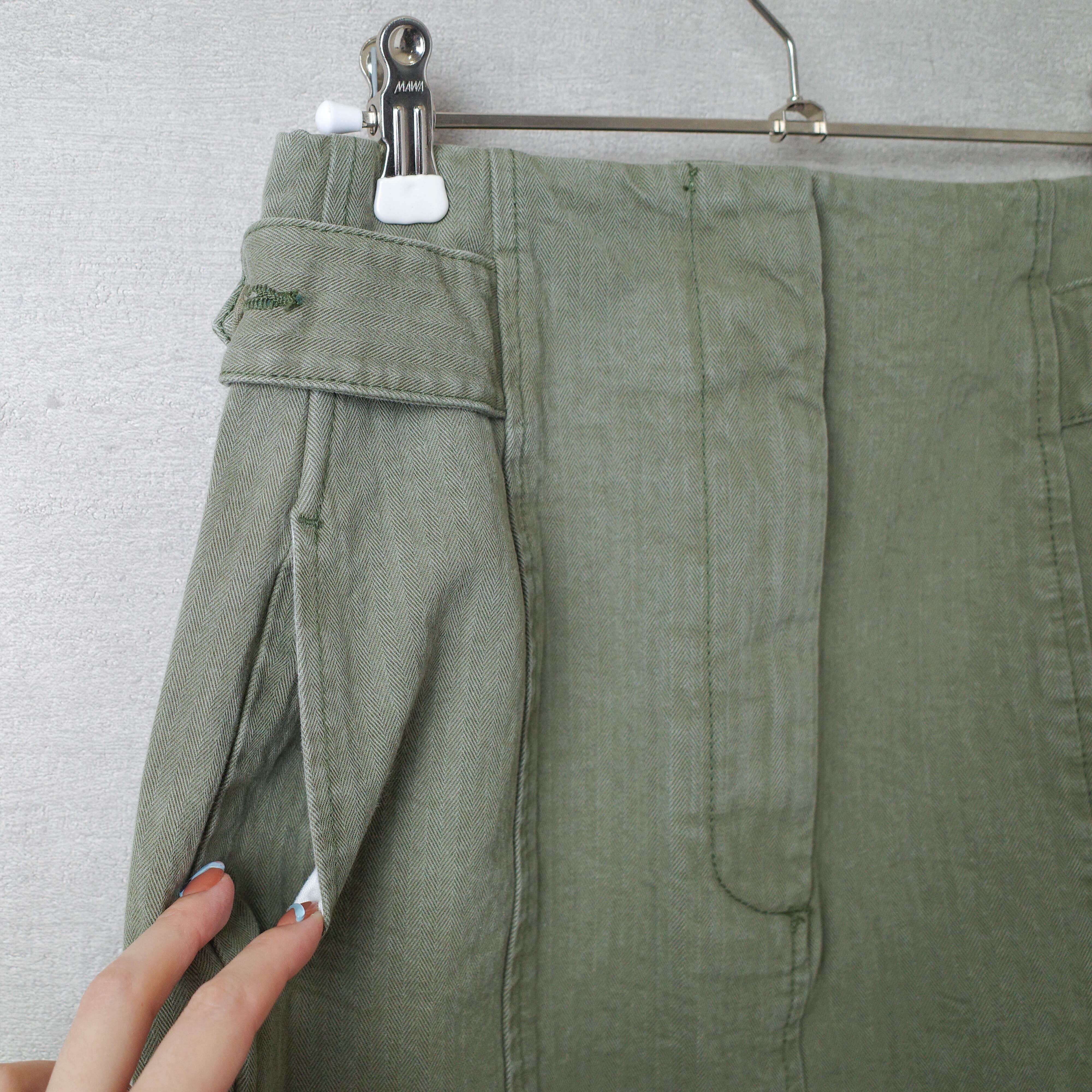 [NEW] BLACK by MOUSSY	JAPAN MADE HERRINGBONE PENCIL SKIRT KHAKI　070BA311-0030