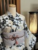 プレタ浴衣・ベージュ地花柄＆ふんわり兵児帯（ピンクベージュ）セット