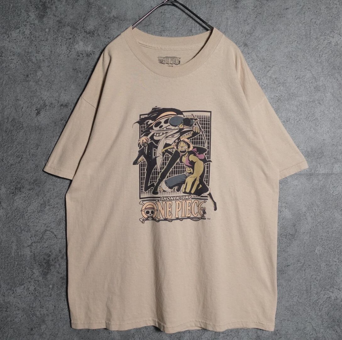 "ONE PIECE" beige print T-shirt