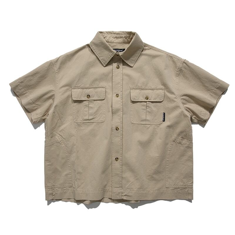 パッチポケット付きショートスリーブワークシャツ A19082