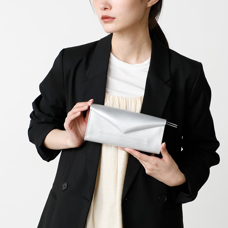 dono ロングレザーウォレット レターウォレットL（Letter Wallet SILVER L / W089DN） | dono
