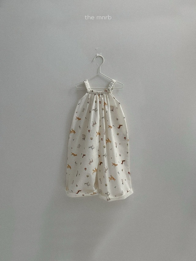 〘予約〙minirobe / Puppy Pattern Overalls