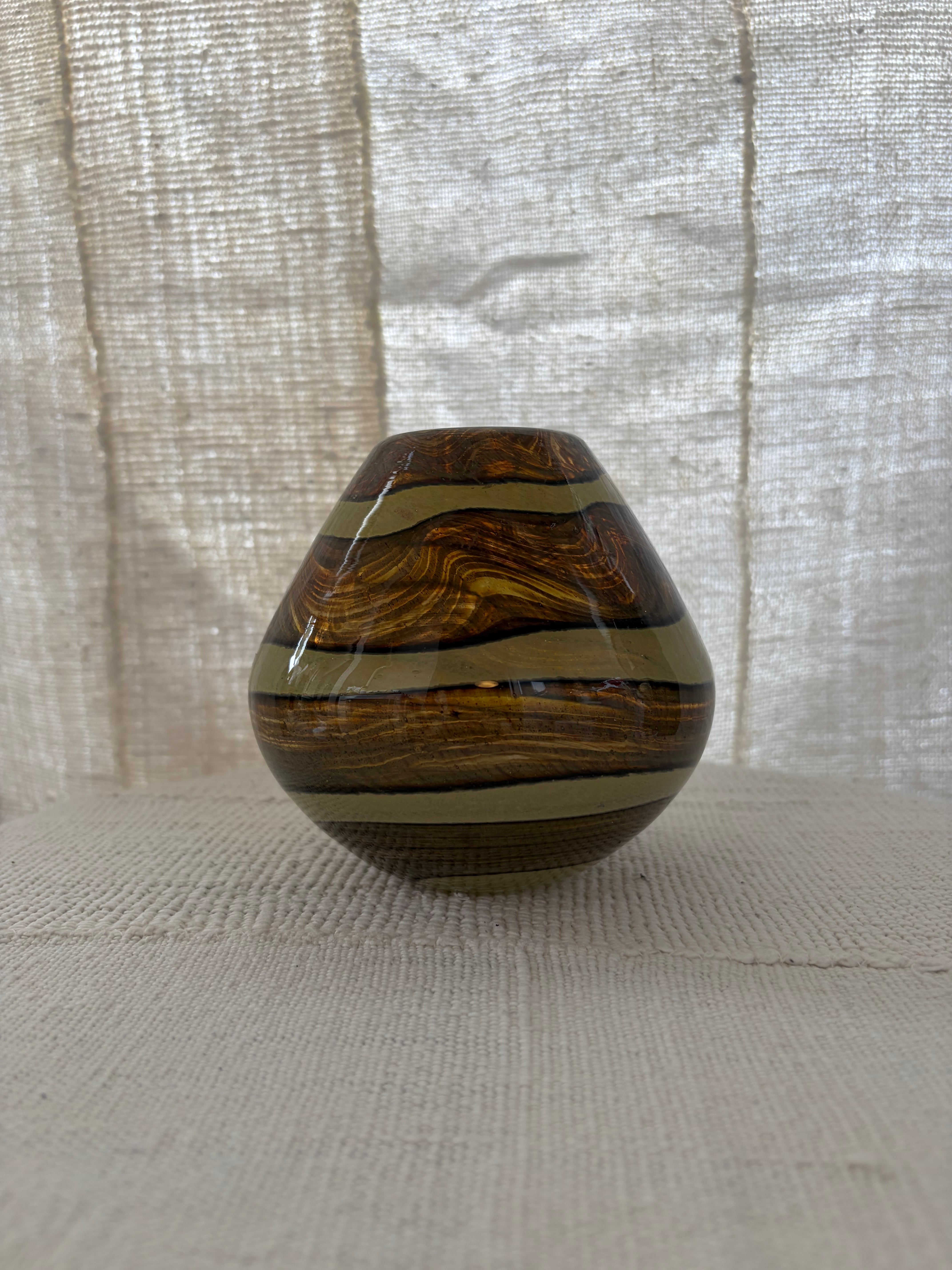 Vintage Nemadji Pottery Red Swirl | hemm