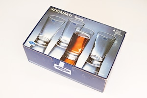 vintage NUUTAJÄRVI TEEMA Tumbler 4p gift set   /  ヴィンテージ ヌータヤルヴィ ティーマ タンブラー 箱入り4個セット