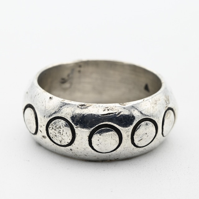 Circle Pattern Design Barrel Ring #10.5 / Mexico