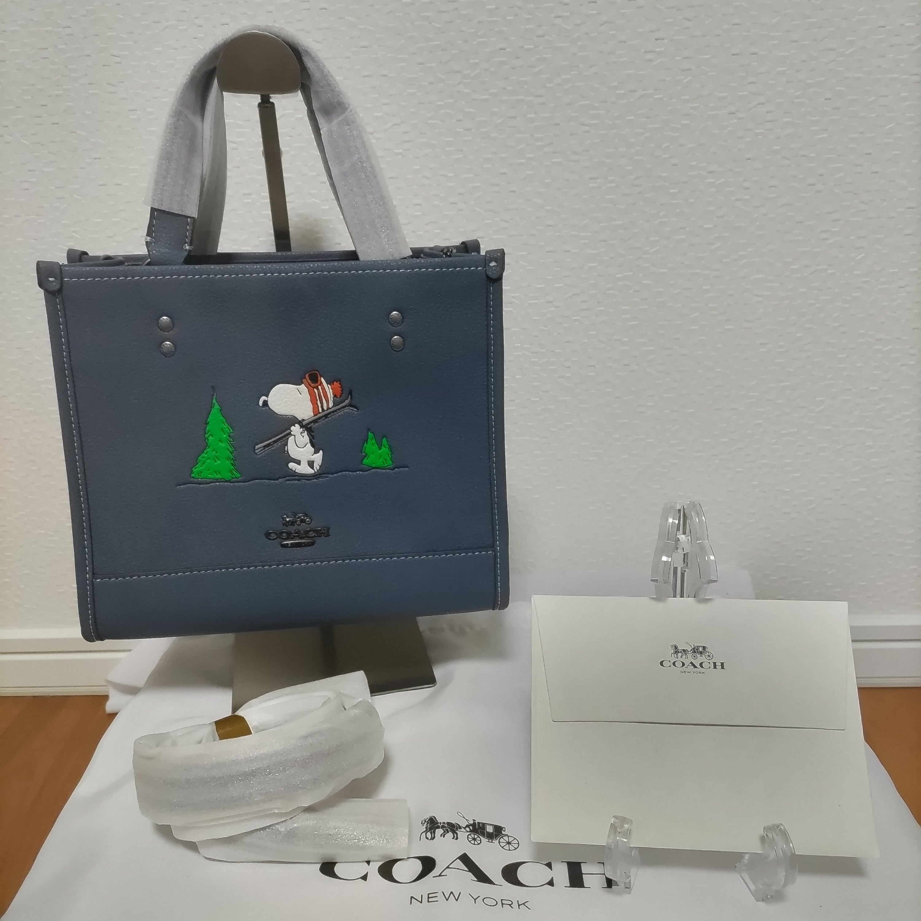 コーチ COACH×PEANUTSコラボ スヌーピー トートバッグ ショルダー  