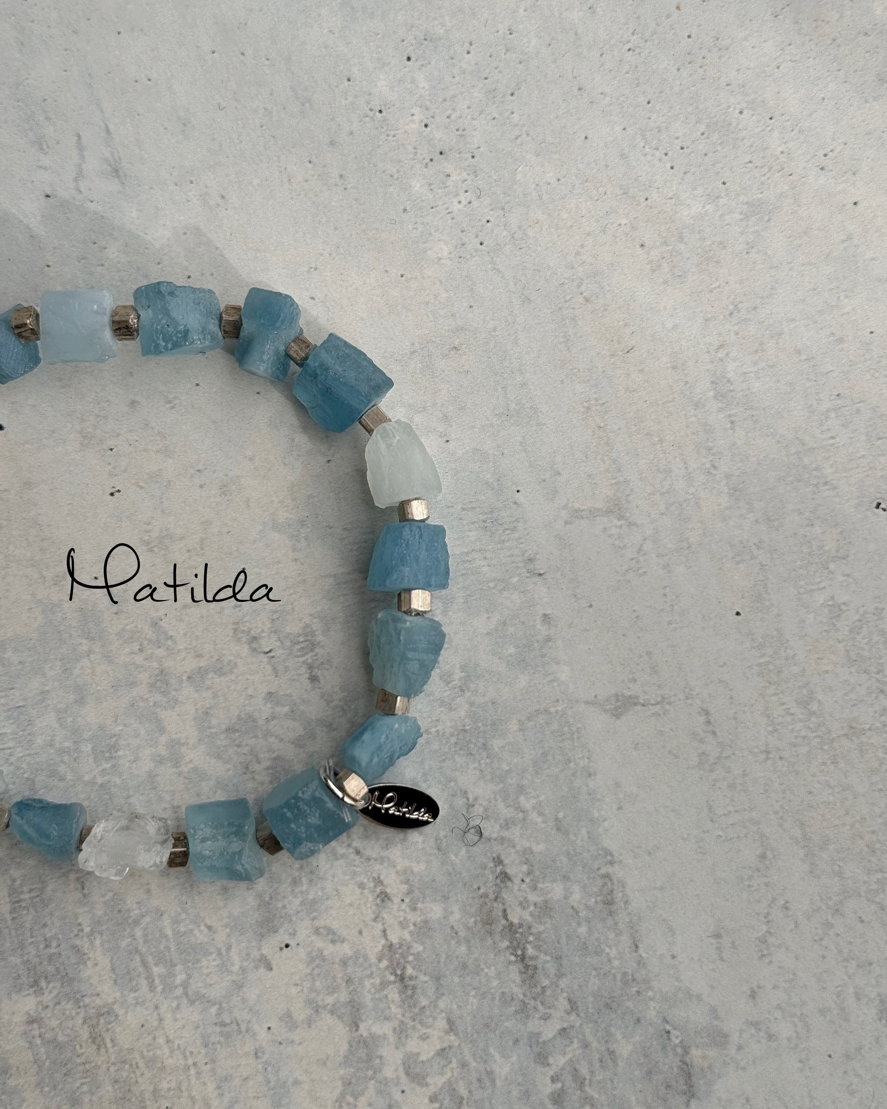 rough rock bracelet(サンタマリアアクアマリン)