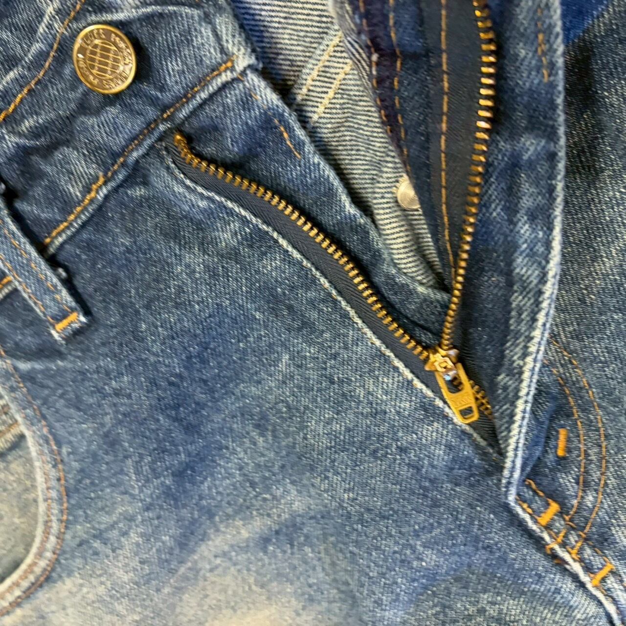 90s USA製 PRSN BLU デニムパンツ ペインターパンツ ダブルニー L