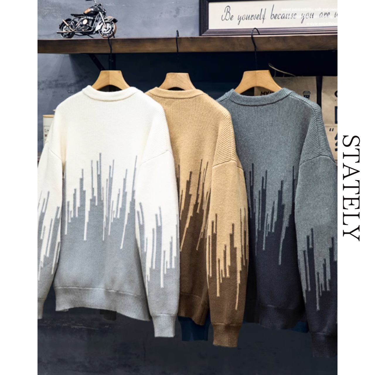 ジグザグツートン ヘビーニット/3color_T125・画像3