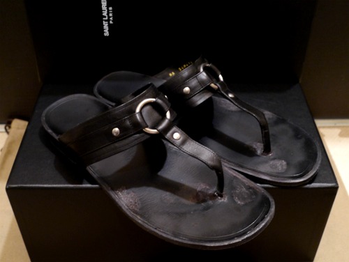 完売品◆SAINT LAURENT サンローラン MENS レザー サンダル◆