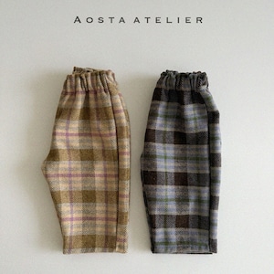 【即納】aosta / wool check pants