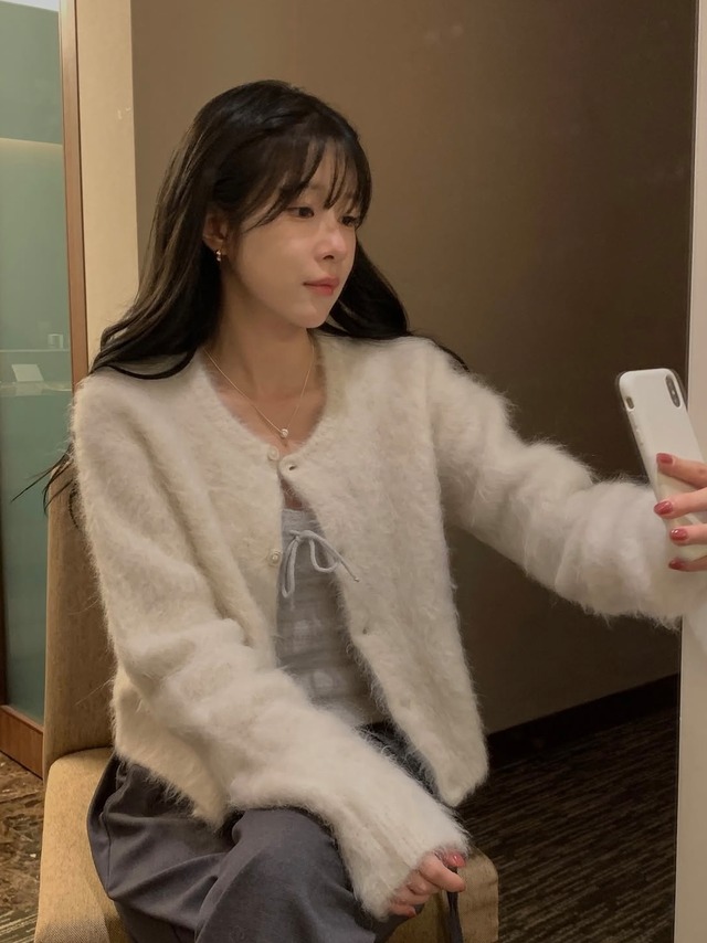 (即納) miel / Oui cardigan 2color