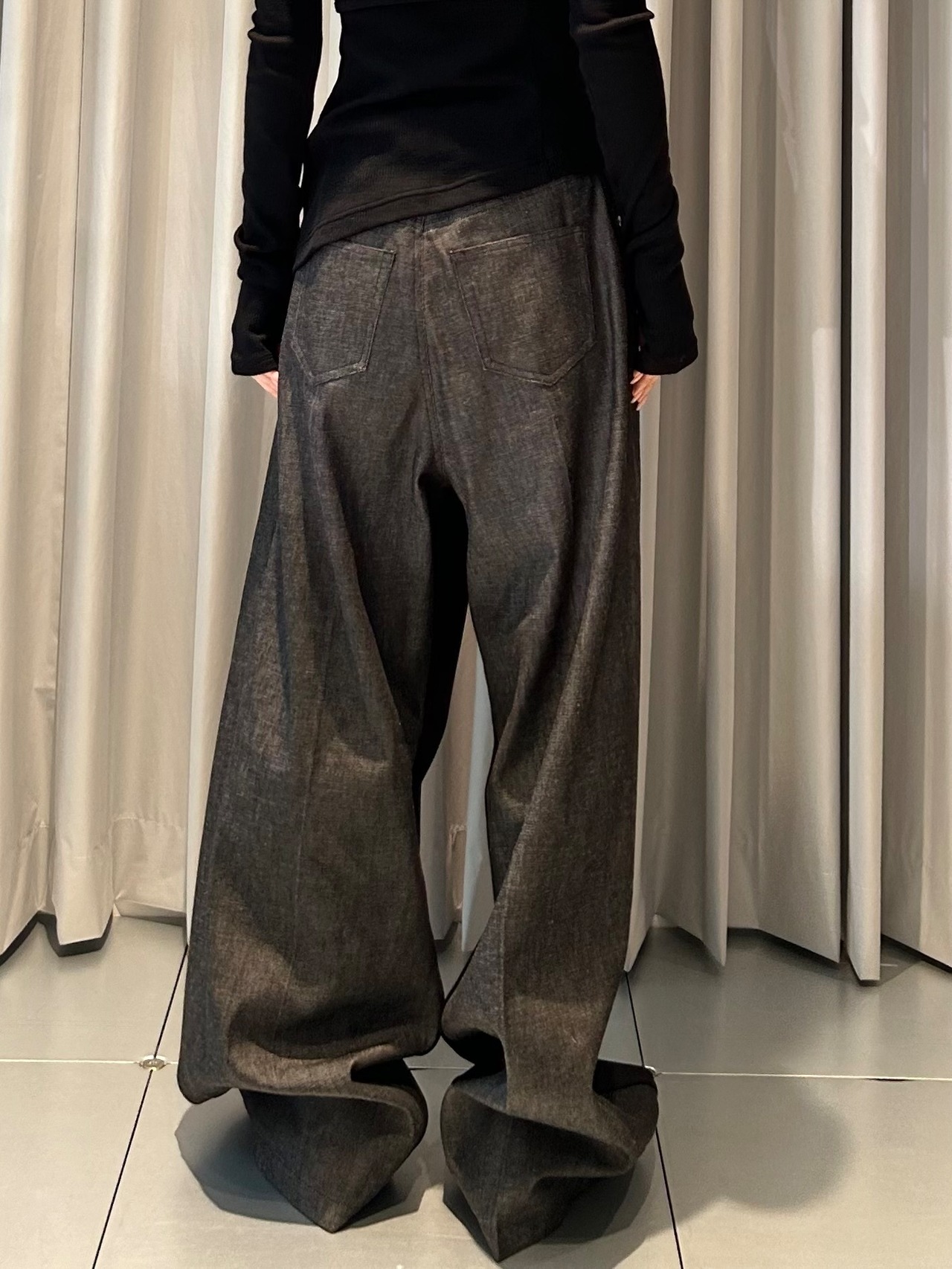 【26AW | WOMEN】AKIKOAOKI アキコアオキ / パンツ /  Denim combi trousers - 3